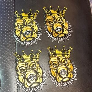 Gold Crowned Dog Patches